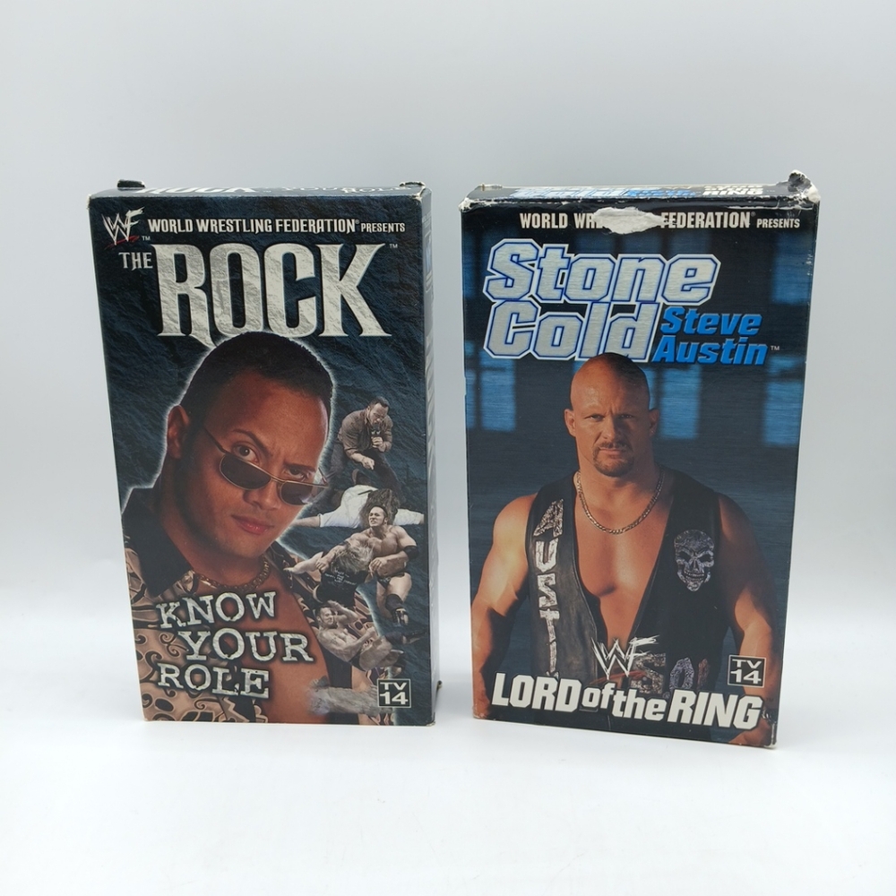 Stone Cold Steve Austin LOTR WWF VHS Cassette Tape Lot Lord Of The Ring & Rock